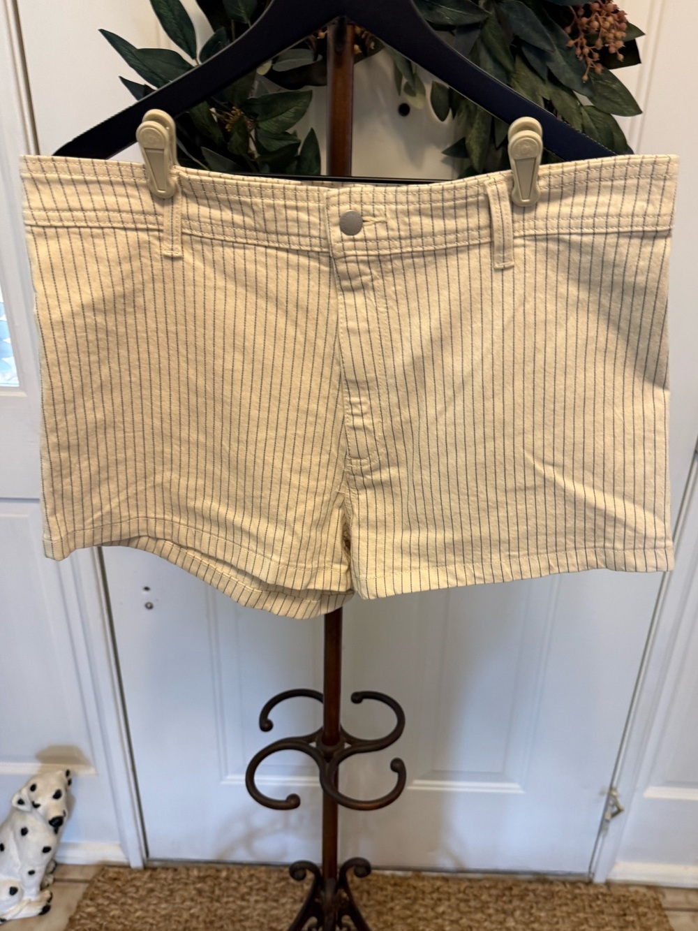 NWOT Universal Thread Sailor Shorts Pinstripe Denim High Rise Shorts 14